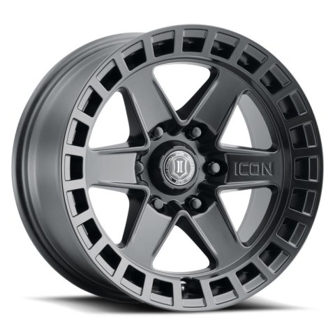 ICON Raider 17x8.5 6x5.5 0mm Offset 4.75in BS Satin Black Wheel thumbnail 1