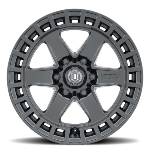 ICON Raider 17x8.5 6x5.5 0mm Offset 4.75in BS Satin Black Wheel thumbnail 2