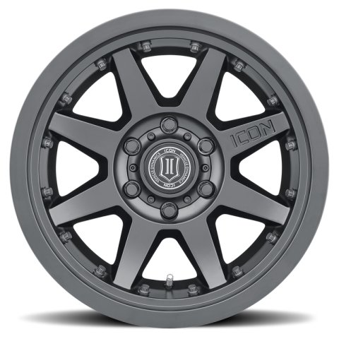 ICON Rebound Pro 17x8.5 5x150 25mm Offset 5.75in BS 110.1mm Bore Satin Black Wheel thumbnail 1