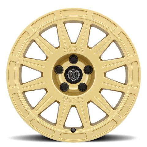 ICON Ricochet 17x8 5x4.5 38mm Offset 6in BS - Gloss Gold Wheel thumbnail 2