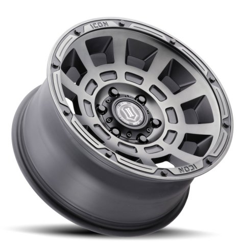 ICON Thrust 17x8.5 6x5.5 25mm Offset 5.75in BS 95.1mm Bore Smoked Satin Black Wheel thumbnail 3