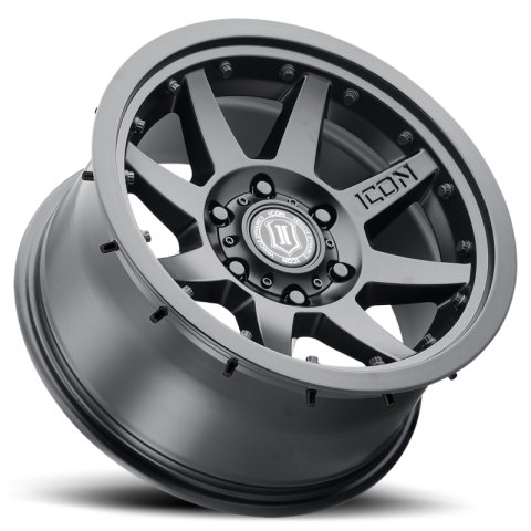 ICON Rebound Pro 17x8.5 6x5.5 25mm Offset 5.75in BS 95.1mm Bore Satin Black Wheel thumbnail 1