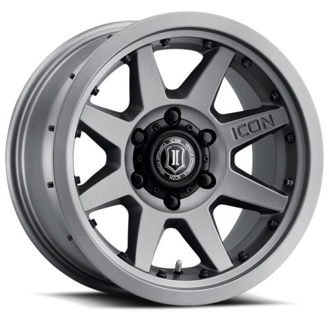 ICON Rebound Pro 17x8.5 6x5.5 25mm Offset 5.75in BS 95.1mm Bore Titanium Wheel thumbnail 1