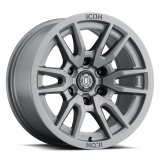 ICON Vector 6 17x8.5 6x5.5 25mm Offset 5.75in BS 95.1mm Bore Titanium Wheel thumbnail 8