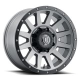 ICON Compression HD 18x9 8x6.5 12mm Offset 5.5in BS Titanium Wheel thumbnail 1