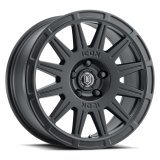 ICON Ricochet 17x8 5x108 38mm Offset 6in BS Satin Black Wheel thumbnail 1