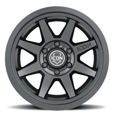 ICON Rebound 17x8.5 6x5.5 25mm Offset 5.75in BS 95.1mm Bore Satin Black Wheel thumbnail 2