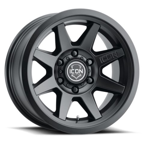 ICON Rebound 17x8.5 6x5.5 25mm Offset 5.75in BS 95.1mm Bore Satin Black Wheel thumbnail 4