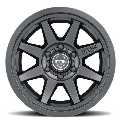 ICON Rebound 17x8.5 6x5.5 25mm Offset 5.75in BS 95.1mm Bore Satin Black Wheel thumbnail 6