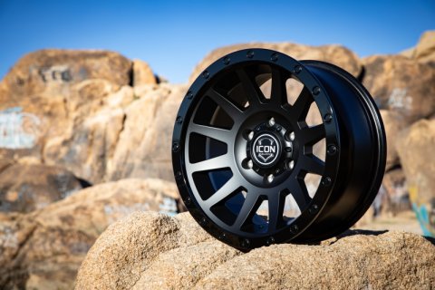 ICON Compression 17x8.5 6x5.5 25mm Offset 5.75in BS 95.1mm Bore Double Black Wheel thumbnail 6