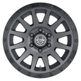 ICON Compression 18x9 5x150 25mm Offset 6in BS 110.1mm Bore Double Black Wheel thumbnail 1