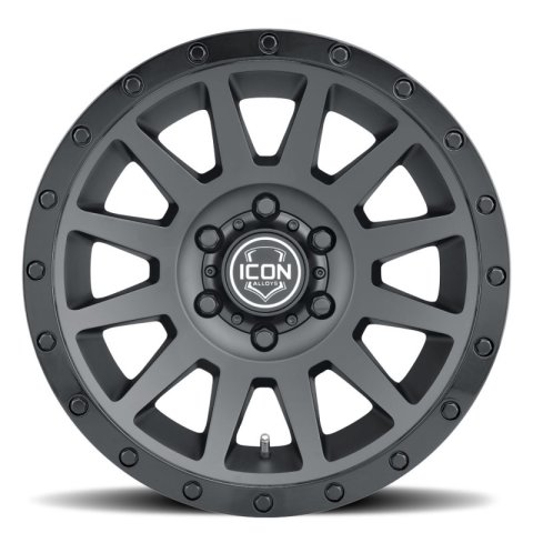 ICON Compression 18x9 6x5.5 25mm Offset 6in BS 95.1mm Bore Double Black Wheel thumbnail 7