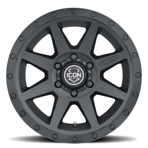 ICON Rebound 17x8.5 6x5.5 25mm Offset 5.75in BS 95.1mm Bore Double Black Wheel thumbnail 2