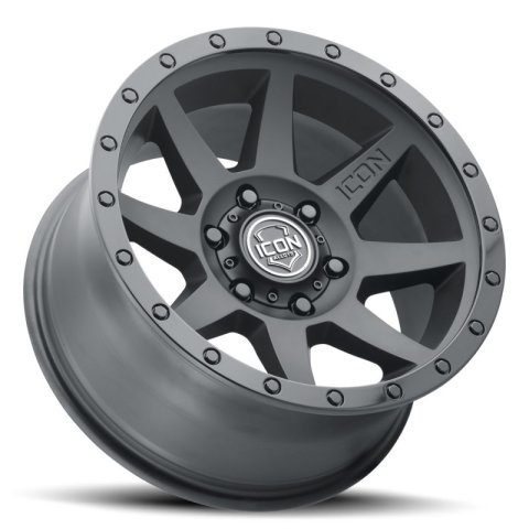 ICON Rebound 17x8.5 6x5.5 25mm Offset 5.75in BS 95.1mm Bore Double Black Wheel thumbnail 4