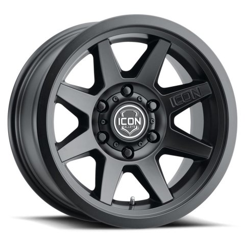 ICON Rebound 18x9 6x5.5 25mm Offset 6in BS 95.1mm Bore Double Black Wheel thumbnail 1