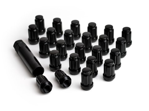 ICON Alloys Lug Nut Kit Black - 1/2in - 24 Lug Nuts w/ Key thumbnail 1