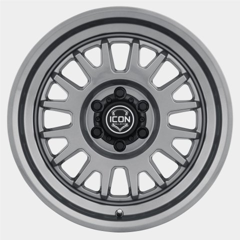 ICON Anza 17x8.5 5x5 -6mm Offset 4.5in BS 71.5mm Hub Bore Gun Metal Wheel
