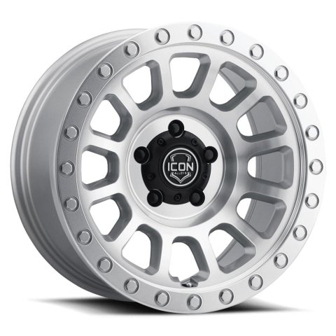 ICON Hulse 17 X 8.5 6 X 135 6mm Offset 5in BS Silver Machined thumbnail 1