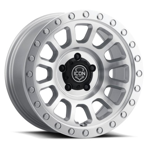 ICON Hulse 17 X 8.5 6 X 135 6mm Offset 5in BS Silver Machined thumbnail 4