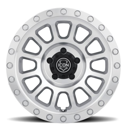 ICON Hulse 17 X 8.5 6 X 135 6mm Offset 5in BS Silver Machined thumbnail 5