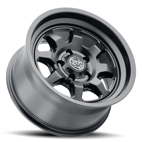 ICON Nuevo 17 X 8.5 6 X 5.5 0mm Offset 4.75in BS Satin Black thumbnail 3