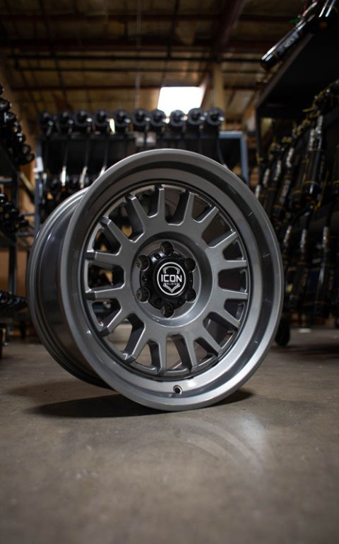 ICON Anza 17x8.5 / 6x5.5 / 25mm Offset / 5.75in BS - Gun Metal Wheel thumbnail 7