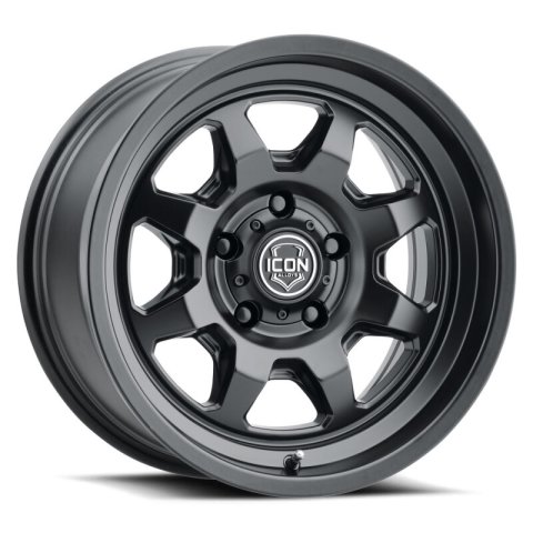 ICON Nuevo 17x8.5 / 6x5.5 / 25mm Offset / 5.75in BS - Satin Black Wheel thumbnail 1