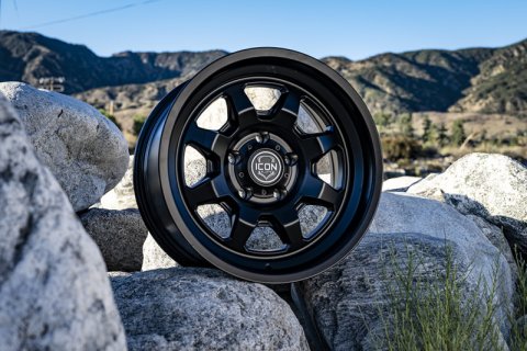 ICON Nuevo 17x8.5 / 6x5.5 / 25mm Offset / 5.75in BS - Satin Black Wheel thumbnail 4