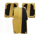 NRG Brushed Aluminum Sport Pedal M/T - Chrome Gold w/Black Carbon thumbnail 2