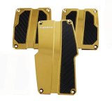 NRG Brushed Aluminum Sport Pedal M/T - Chrome Gold w/Black Carbon thumbnail 3