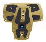 NRG Aluminum Sport Pedal A/T - Chrome Gold w/Black Rubber Inserts thumbnail 1