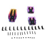 NRG Aluminum Sport Pedal M/T - Neochrome w/Black Rubber Inserts thumbnail 1