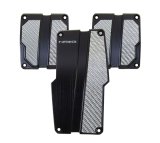 NRG Brushed Aluminum Sport Pedal M/T - Black w/Silver Carbon thumbnail 3