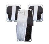 NRG Brushed Aluminum Sport Pedal M/T - Silver w/Black Carbon thumbnail 3