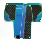 NRG Brushed Aluminum Sport Pedal A/T - Silver w/Black Carbon thumbnail 3