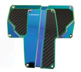 NRG Brushed Aluminum Sport Pedal A/T - Silver w/Black Carbon thumbnail 4