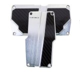 NRG Brushed Aluminum Sport Pedal A/T - Silver w/Black Carbon thumbnail 1