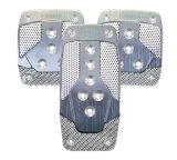 NRG Aluminum Sport Pedal M/T - Gunmetal w/Silver Carbon thumbnail 2