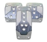 NRG Aluminum Sport Pedal M/T - Gunmetal w/Silver Carbon thumbnail 3