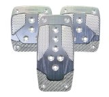 NRG Aluminum Sport Pedal M/T - Gunmetal w/Silver Carbon thumbnail 4