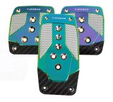 NRG Aluminum Sport Pedal M/T - Neochrome w/Black Carbon thumbnail 1