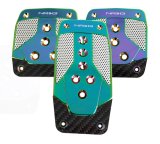 NRG Aluminum Sport Pedal M/T - Neochrome w/Black Carbon thumbnail 2
