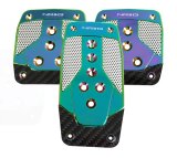 NRG Aluminum Sport Pedal M/T - Neochrome w/Black Carbon thumbnail 4