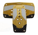 NRG Aluminum Sport Pedal A/T - Red w/Chrome Gold Carbon thumbnail 1