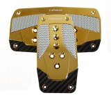 NRG Aluminum Sport Pedal A/T - Red w/Chrome Gold Carbon thumbnail 2