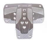 NRG Aluminum Sport Pedal A/T - Gunmetal w/Silver Carbon thumbnail 1