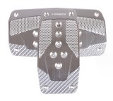 NRG Aluminum Sport Pedal A/T - Gunmetal w/Silver Carbon thumbnail 2