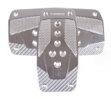 NRG Aluminum Sport Pedal A/T - Gunmetal w/Silver Carbon thumbnail 3