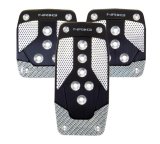NRG Aluminum Sport Pedal M/T - Black w/Silver Carbon thumbnail 1