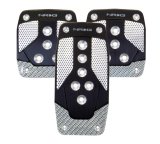 NRG Aluminum Sport Pedal M/T - Black w/Silver Carbon thumbnail 2